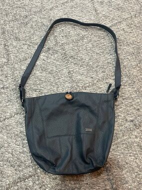 Roxy Black Pebbled Leather Hobo Bag